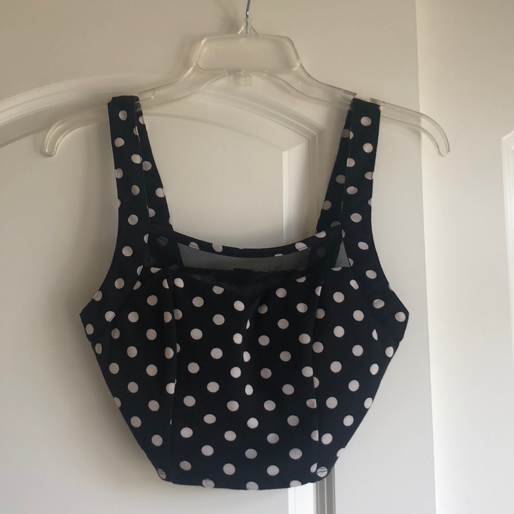 Pre loved polka dot crop top